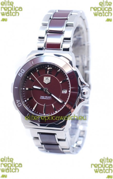 Tag Heuer Formula 1 Quartz Brown Ceramic Bezel Steel Watch