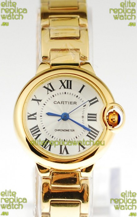 Ballon Bleu De Cartier Japanese Ladies Replica Yellow Gold Watch