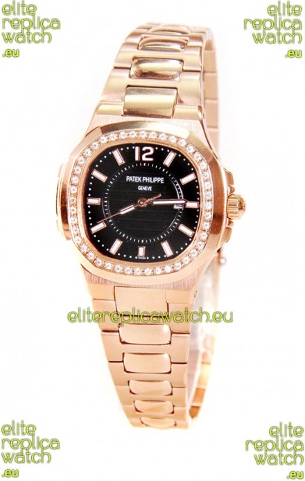 Patek Philippe Nautilus Ladies Replica Pink Gold Watch
