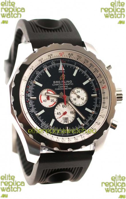 Breitling Chrono-Matic Chronometre Japanese Replica Watch in Black Dial