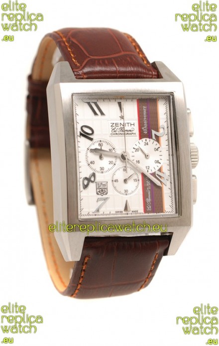 Zenith El Primero 40th Anniversary Chronograph Japanese Watch in White Dial