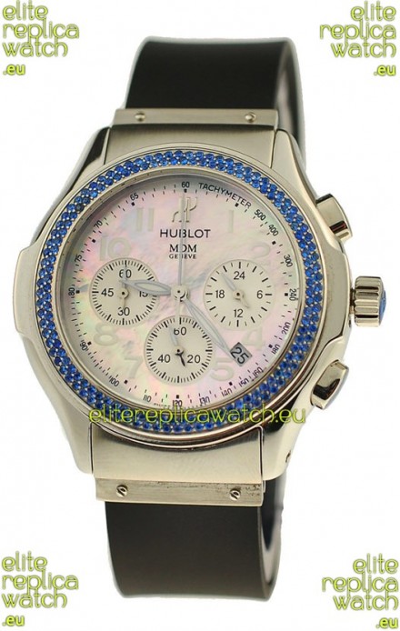 Hublot MDM Chronograph Swiss Replica Watch in Steel Case