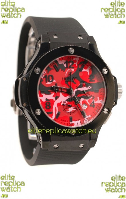 Hublot Big Bang Commando Red Camouflage Japanese Watch