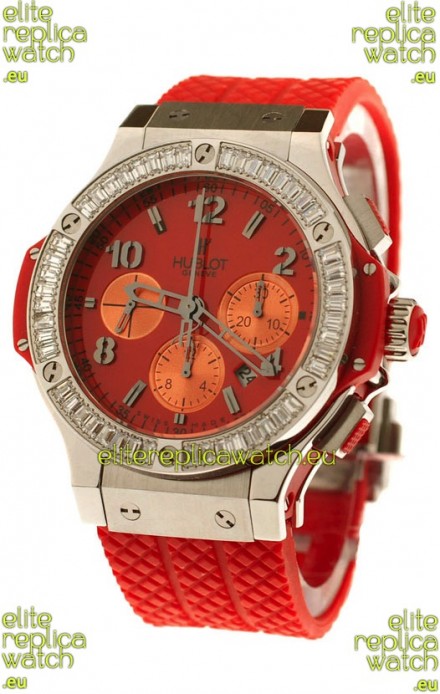 Hublot Big Bang White Baguette Diamonds Shaped Bezel