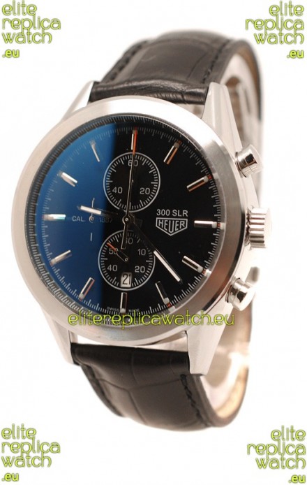 Tag Heuer Carrera Cal. 1887 Chronograph Japanese Watch in Black Strap