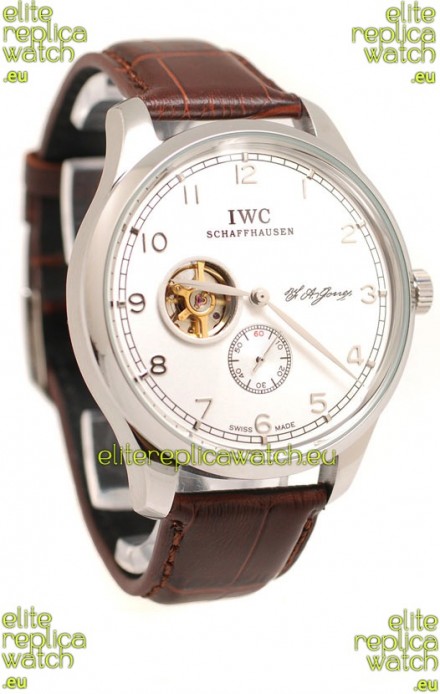 IWC Portuguese Regulateur Tourbillon Japanese Watch in Brown Strap