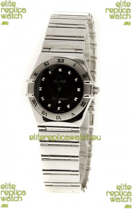 Omega Constellation Ladies Swiss Watch in Black Dial
