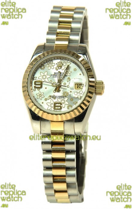 Rolex Floral Motif Datejust Ladies Replica Watch