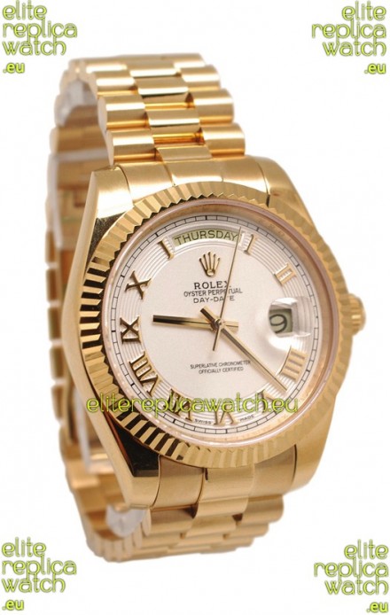Rolex Day Date II Gold Japanese Replica Watch