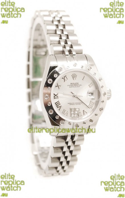Rolex Datejust Ladies Silver Swiss Replica Watch