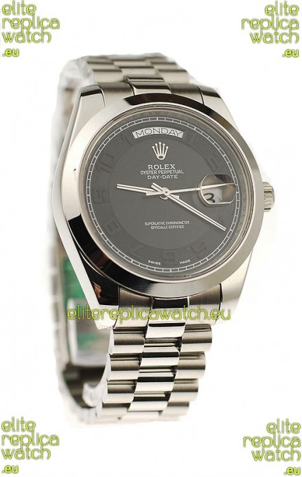 Rolex Day Date II Silver Japanese Replica Watch