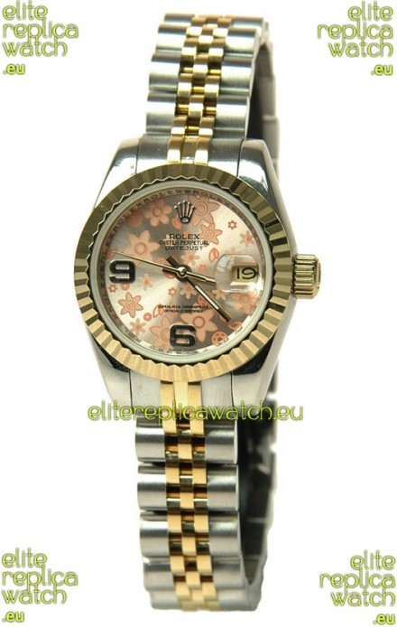 Rolex Floral Motif Datejust Ladies Replica Watch