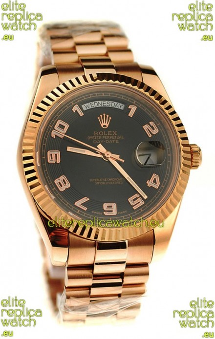 Rolex Day Date Pink Gold Swiss Replica Watch