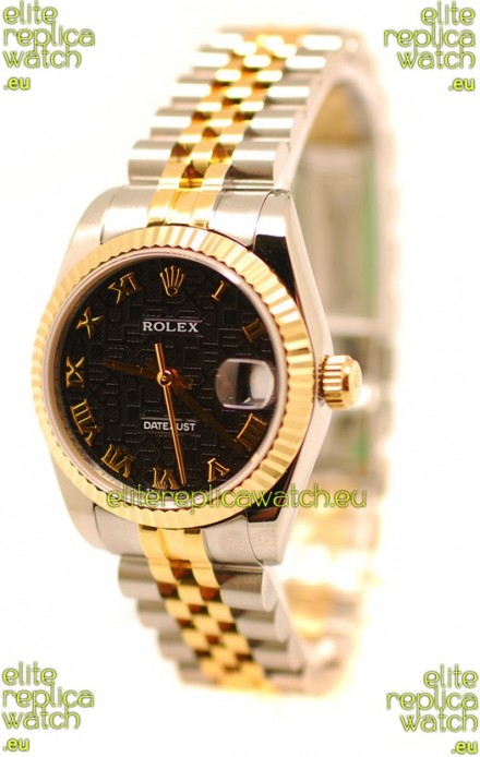 Rolex DateJust Mid-Sized Swiss Replica Two Tone Watch