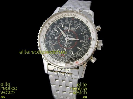 Breitling Navitimer World Swiss Replica Watch in Black Dial