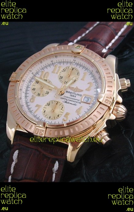Breitling Windrider Swiss Replica Watch in White Dial