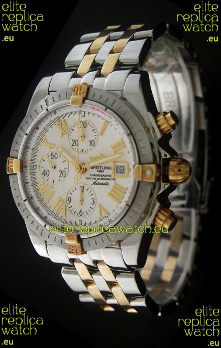 Breitling Chronomat Evolution Swiss Replica Watch in White Dial