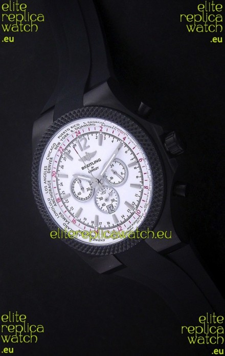 Breitling Bentley PVD Japanese Replica Watch in White Dial