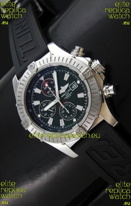 Breitling Super Avenger Swiss Watch in Black Dial - Ultimate Mirror Replica 