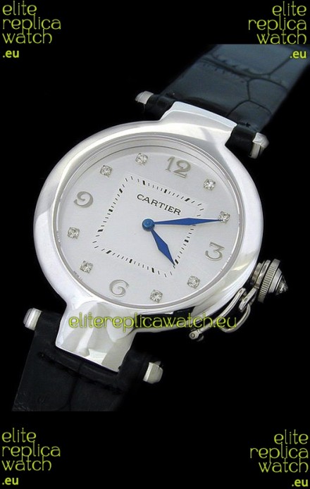 Cartier Pasha de Swiss Replica Automatic Watch in White Dial