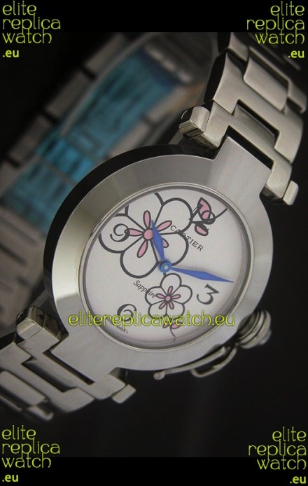 Cartier Pasha de Ladies Replica Watch in White Dial