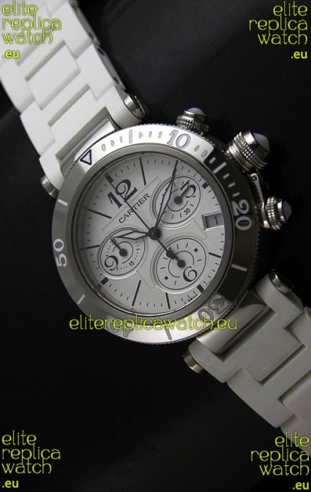 Cartier Pasha de Ladies Replica Watch in White Dial