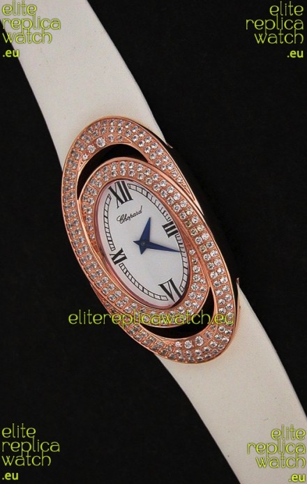 Chopard Xtravagza Swiss Replica Watch in White Strap