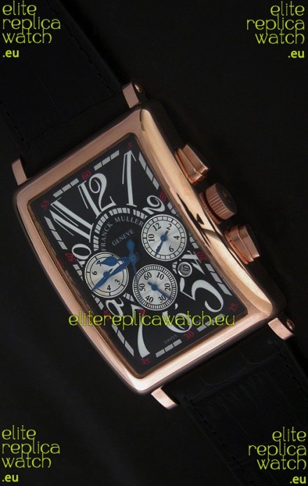 Franck Muller Long Island Japanese Replica Watch in Black Dial