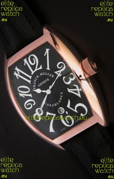 Franck Muller Crazy Hours Japanese Replica Watch in Black Dial