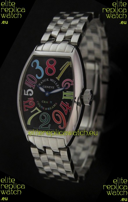 Franck Muller Crazy Color Dreams Japanese Replica Watch in Black Dial