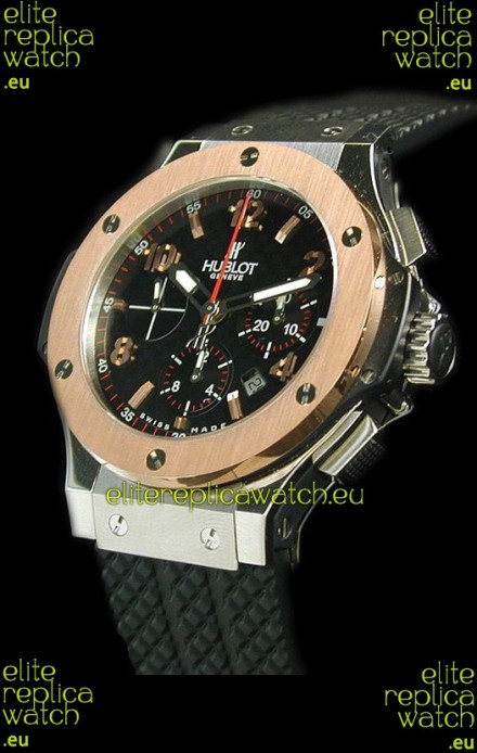 Hublot Big Bang Swiss Replica Watch in Rose Gold Bezel