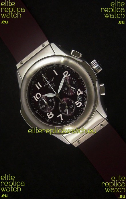 Hublot MDM Geneve Japanese Watch in Dark Red Dial