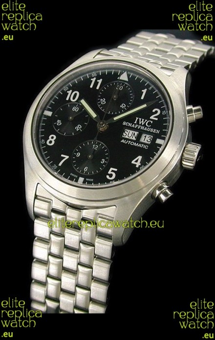 IWC Pilot Replica Watch in Black Dial