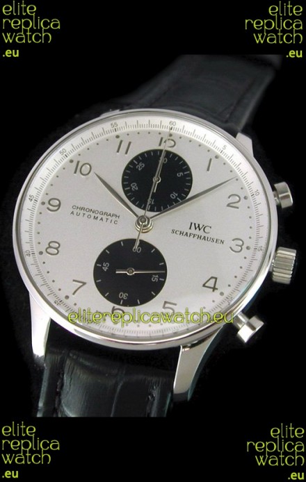 IWC Portuguese Chronograph Swiss Replica Watch in White 
