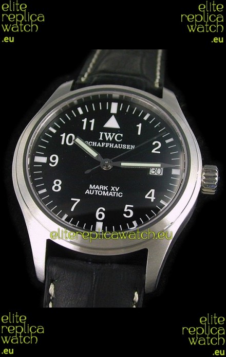 IWC Pilot MARK-XV Swiss Replica Watch in Black