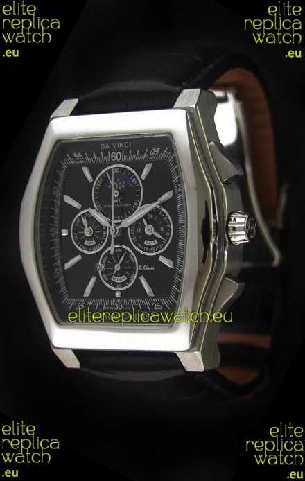 IWC Schaffhausen Da Vinci Japanese Replica Watch in Black