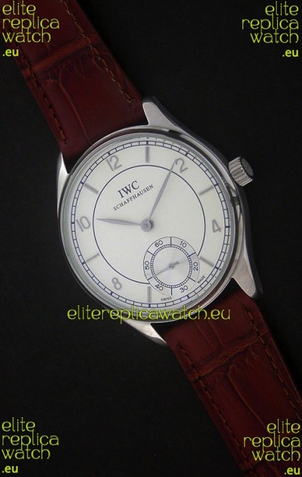IWC Portuguese FA Jones Japanese Replica Watch in White Dial