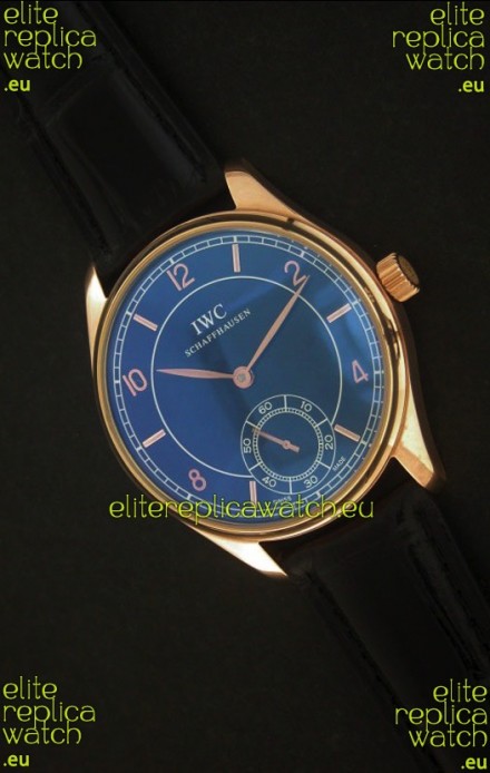 IWC Schaffhausen Japanese Replica Watch in Rose Gold Casing
