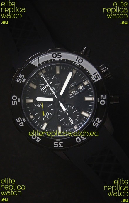 IWC Aquatimer PVD Swiss Replica Watch in Black