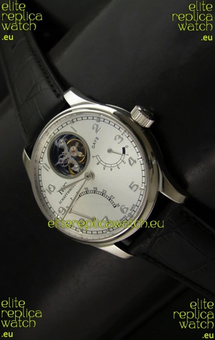 IWC Portugese Mystere Tourbillon Swiss Replica Watch in White 