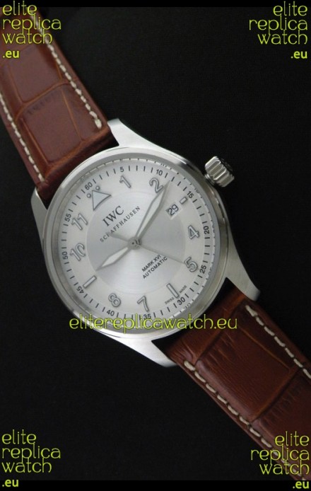 IWC Fliegeruhr International Watch Co. Swiss Automatic Replica Watch in Brown Leather Strap