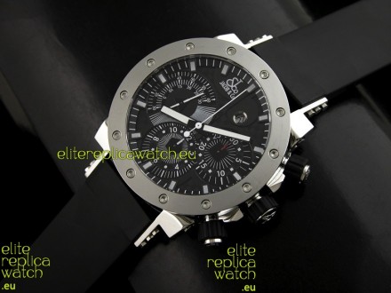 Jacob and Co EPIC II Swiss Watch in Black Carbon Dial