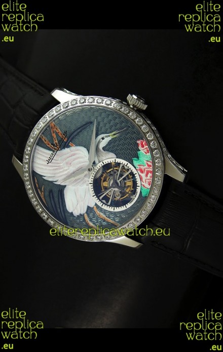 Jaeger LeCoultre Porcelain Crane Flying Tourbillon Watch - MIRROR REPLICA