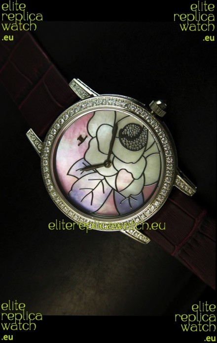 Jaeger LeCoultre Japanese Quartz Movement Ladies Watch - Brown Strap