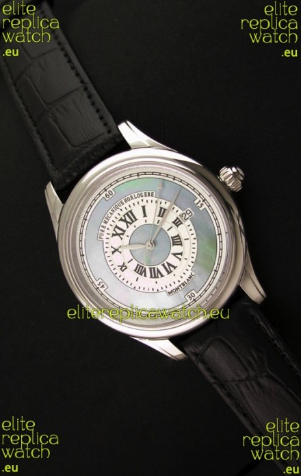 Montblanc Pure Mechanique Horlogere Swiss Replica Watch in Mop Blue Dial