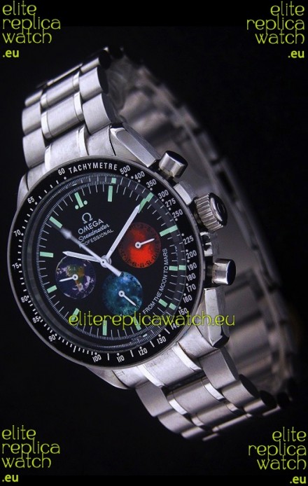 Omega Special Moon Sun Speedmaster Watch in Black Dial
