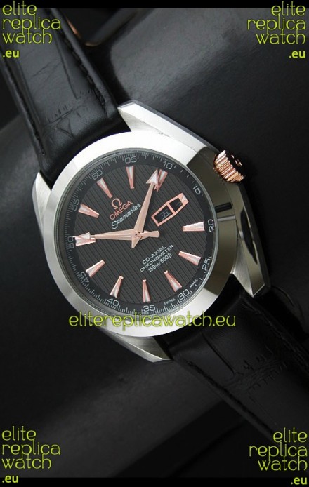 MEGA Seamaster Aqua Terra 150M Co-Axial Watch in Black Dial