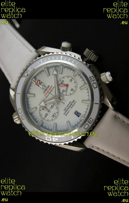 Omega Seamaster The Planet Ocean Japanese Replica Watch in White