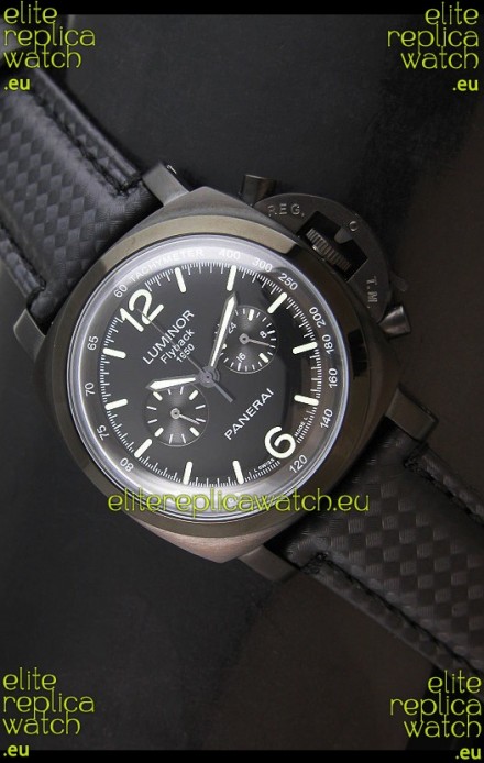 Panerai Luminor FlyBack 1950 Watch in Black PVD