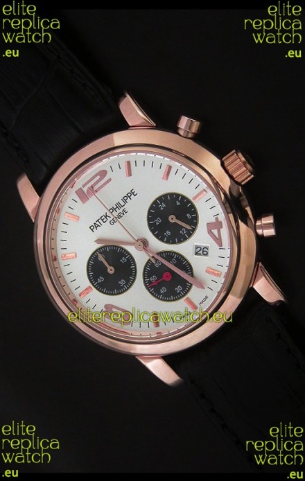 Patek Philippe Perpetual Calender Japanese Steel Watch in Rose Gold